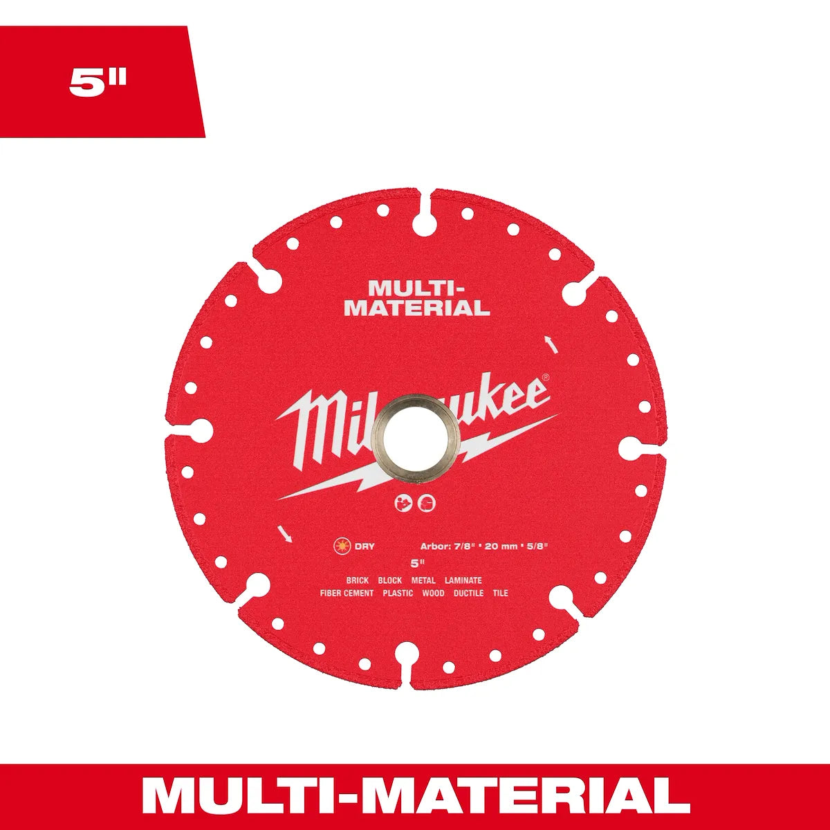 Milwaukee 5" Multi-Material Diamond Blade 49-93-9605 | Diamond Coated