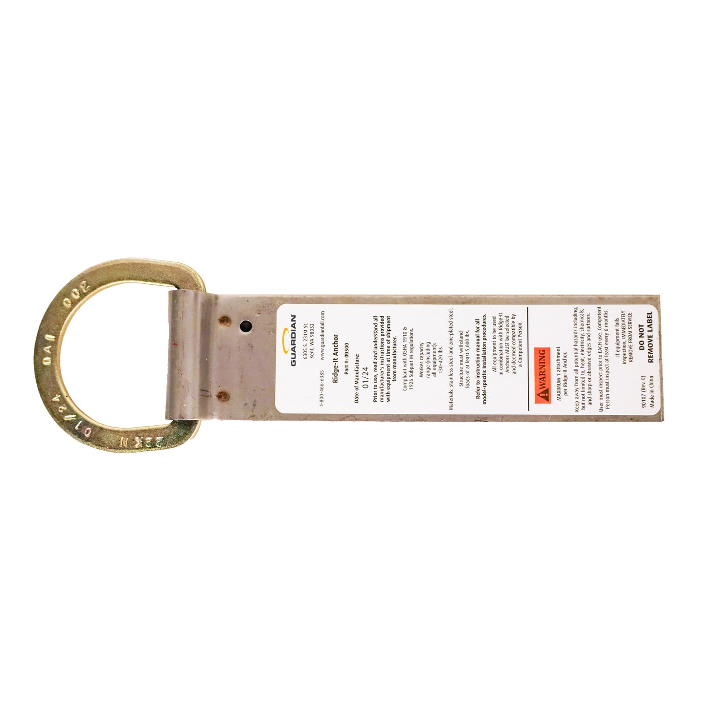Guardian Fall Protection Ridge-It Anchor 00500-ORS