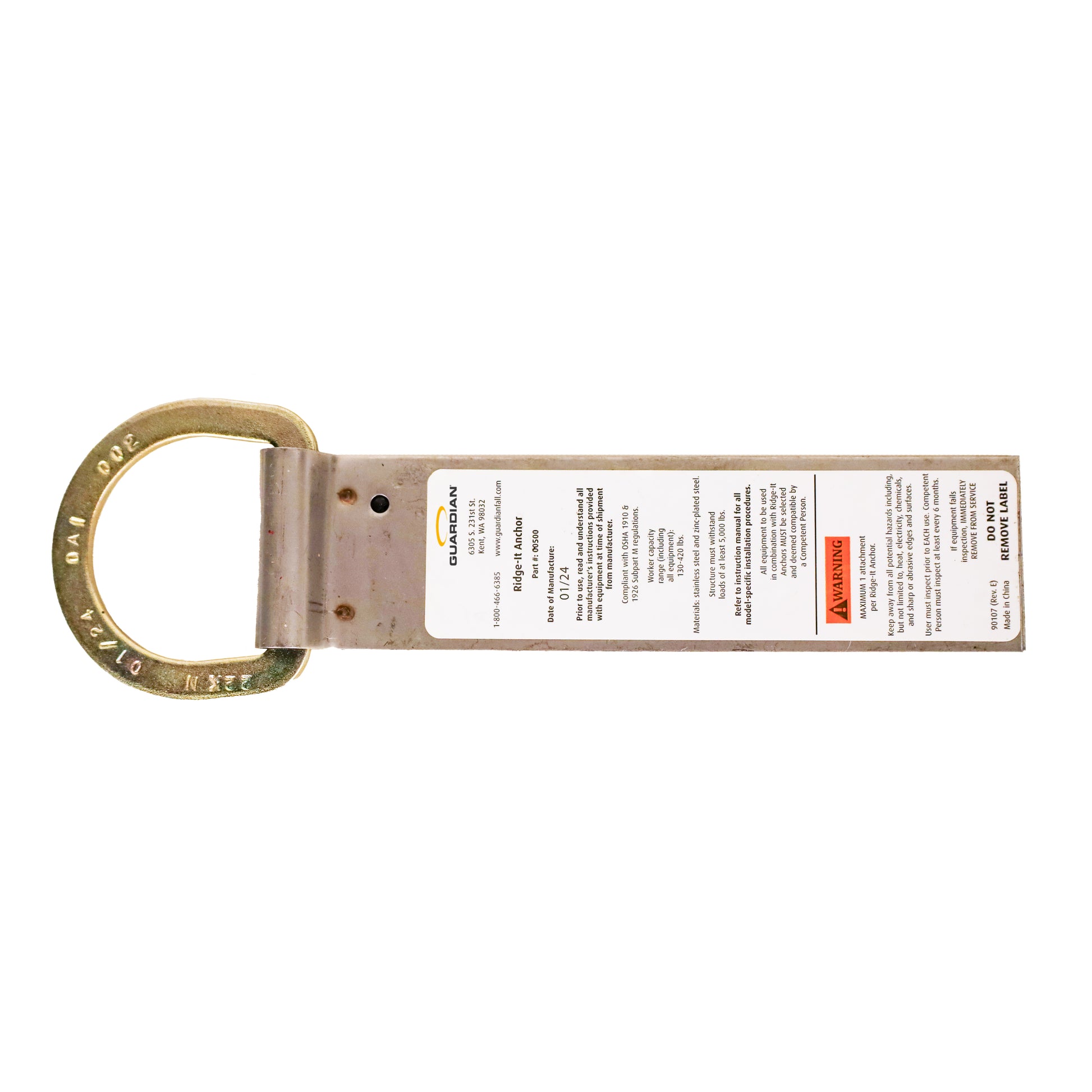 Guardian Fall Protection Ridge-It Anchor 00500-ORS