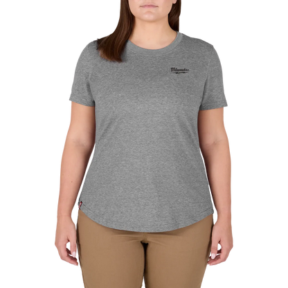 Milwaukee Women's FREEFLEX Hybrid Tee - Short Sleeve Gray 2X F452G-2X