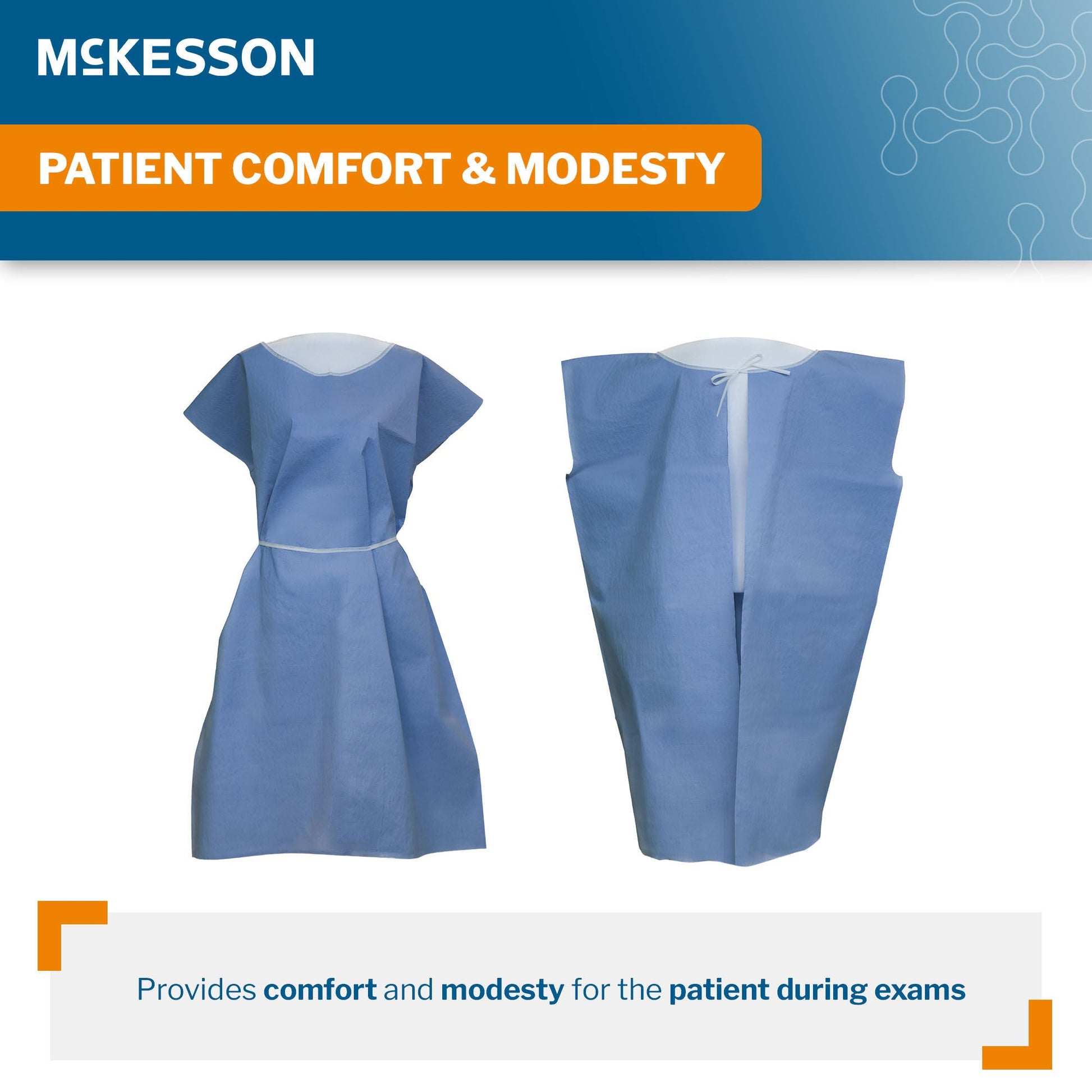 McKesson SMS Fluid Resistant Exam Gown, Extra Large