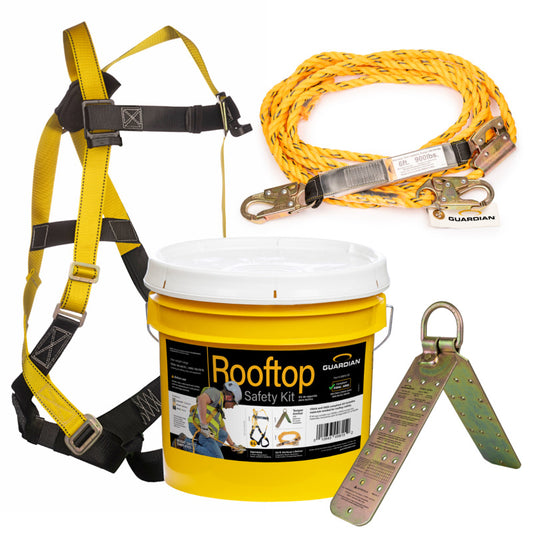 Guardian Fall Protection Rooftop Safety Kit 00815 – kit contents