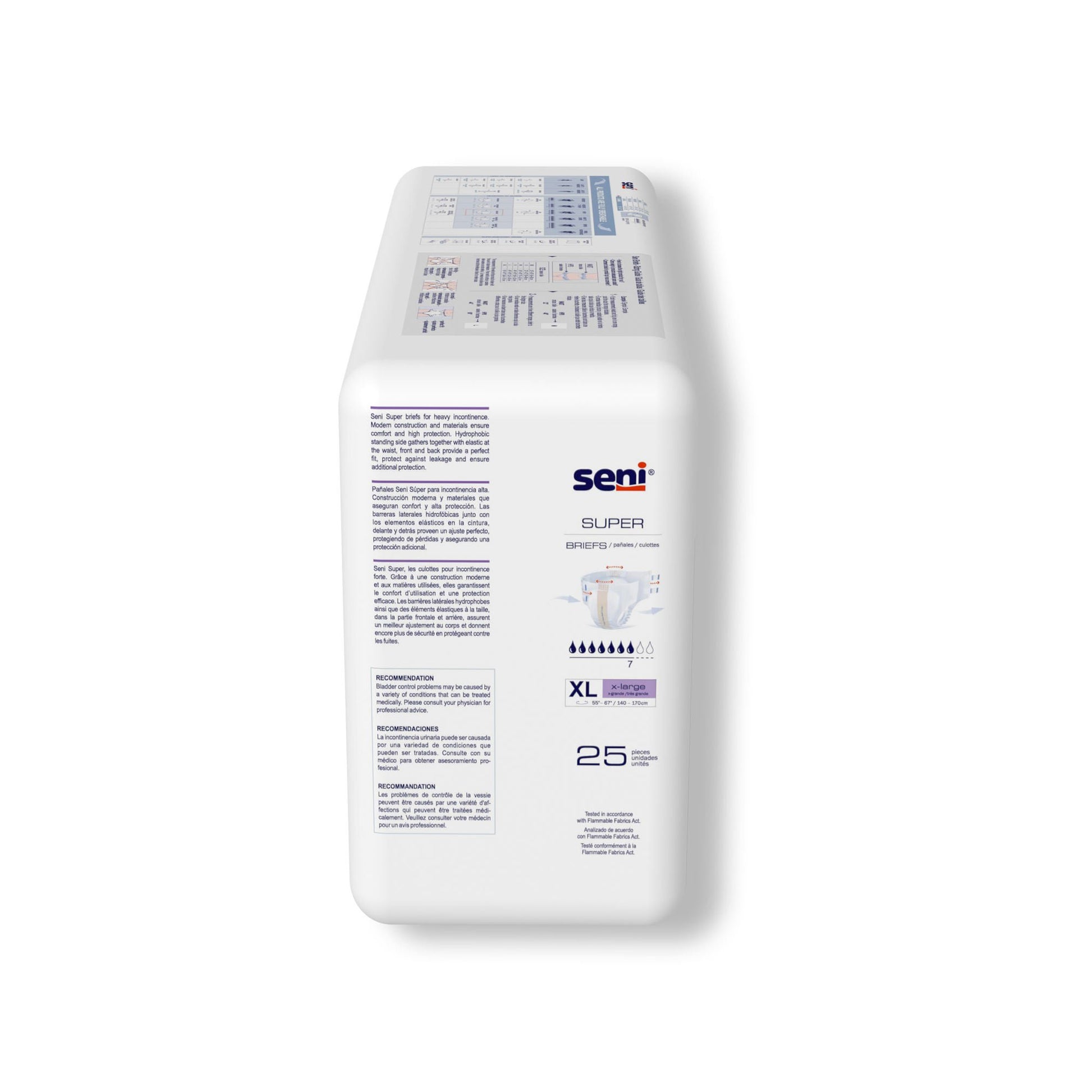 Seni® Super Heavy Absorbency Incontinence Brief, Extra Large