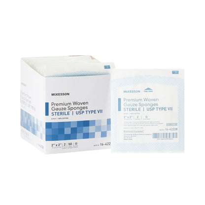 McKesson Sterile USP Type VII Gauze Sponge, Eight Ply
