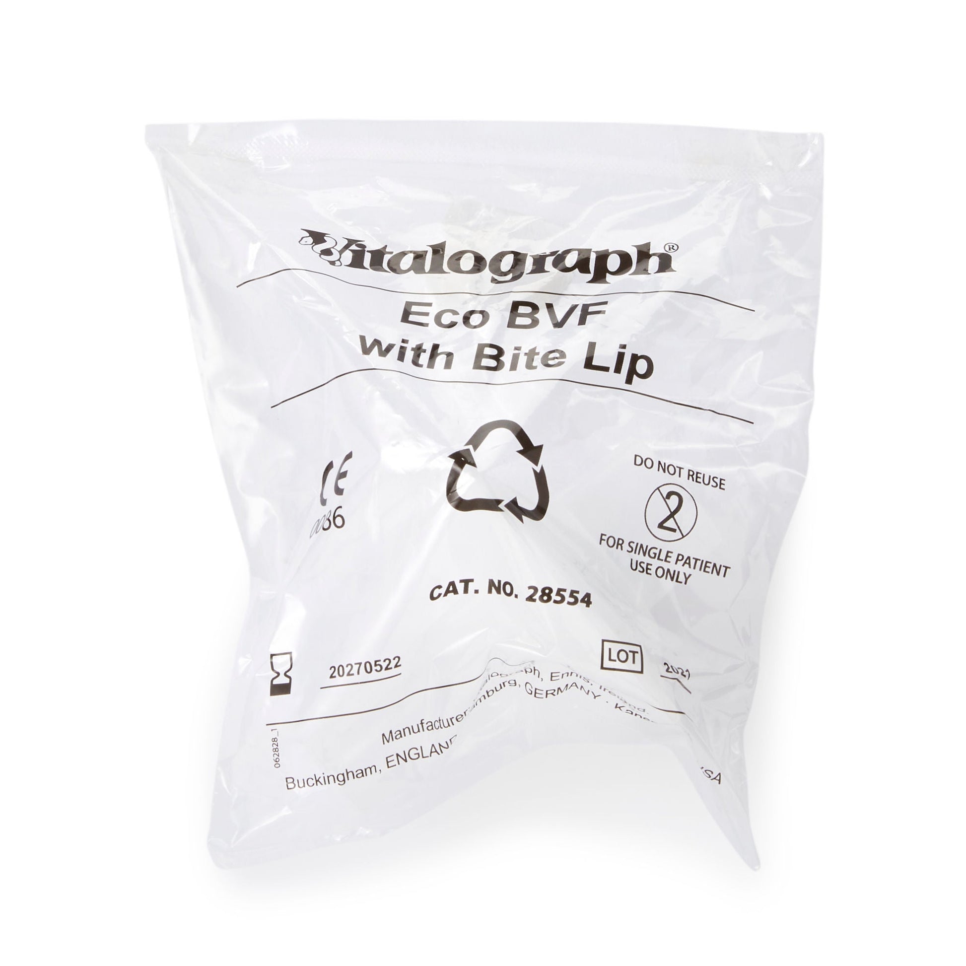 Eco BVF Filter BVF with Plastic Bite Lip (75) For MediSoft and Office Spirometers