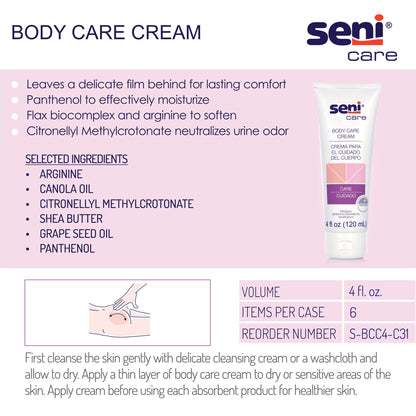Seni® Care Body Care Cream, tube