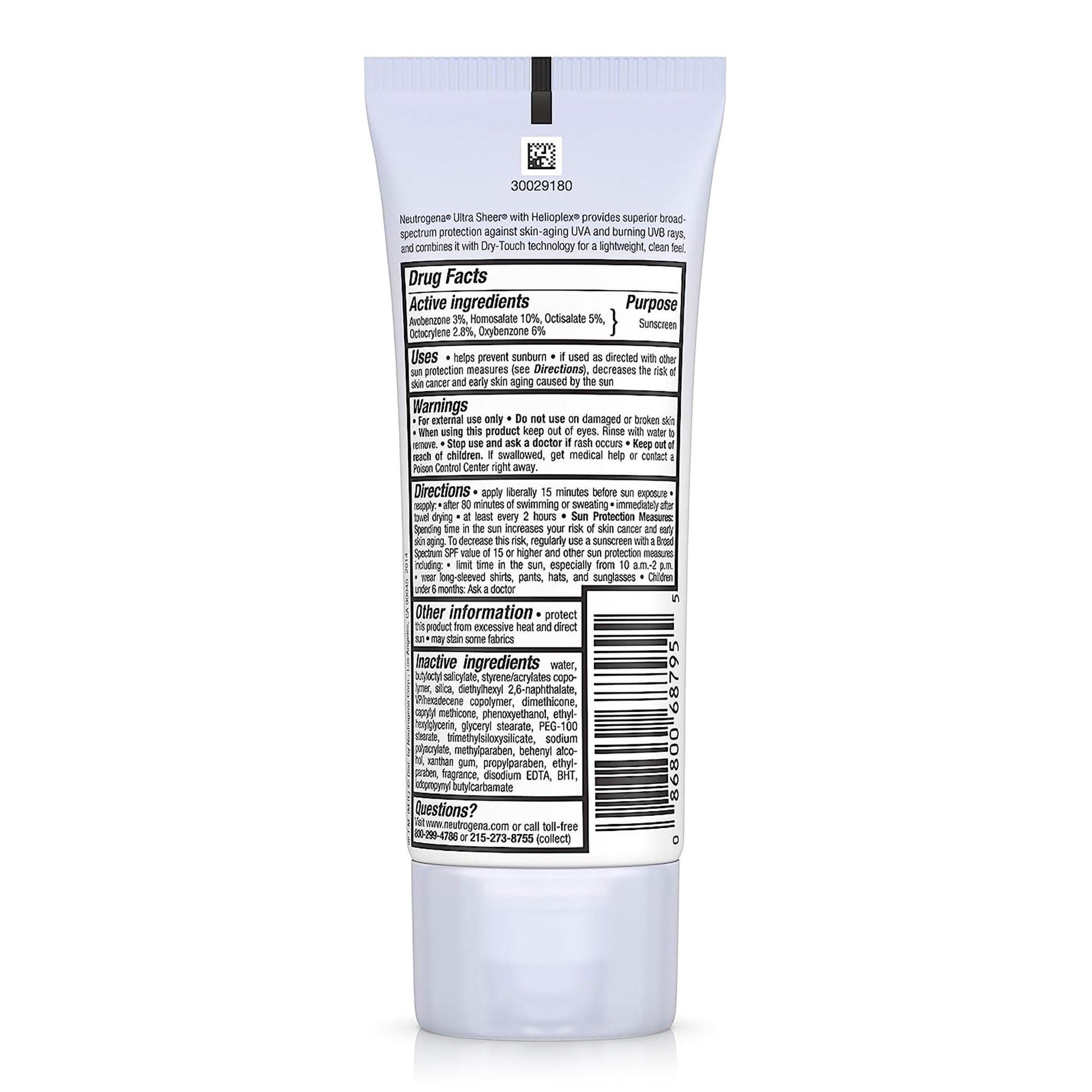 Neutrogena® Ultra Sheer Dry-Touch Sunscreen SPF 45, Tube