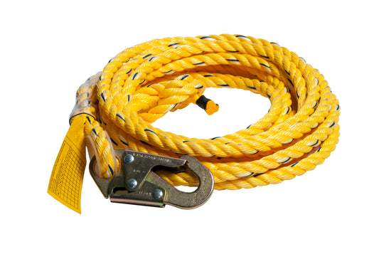 Guardian Fall Protection Poly Steel Rope with Snap Hook End 01330 – front view