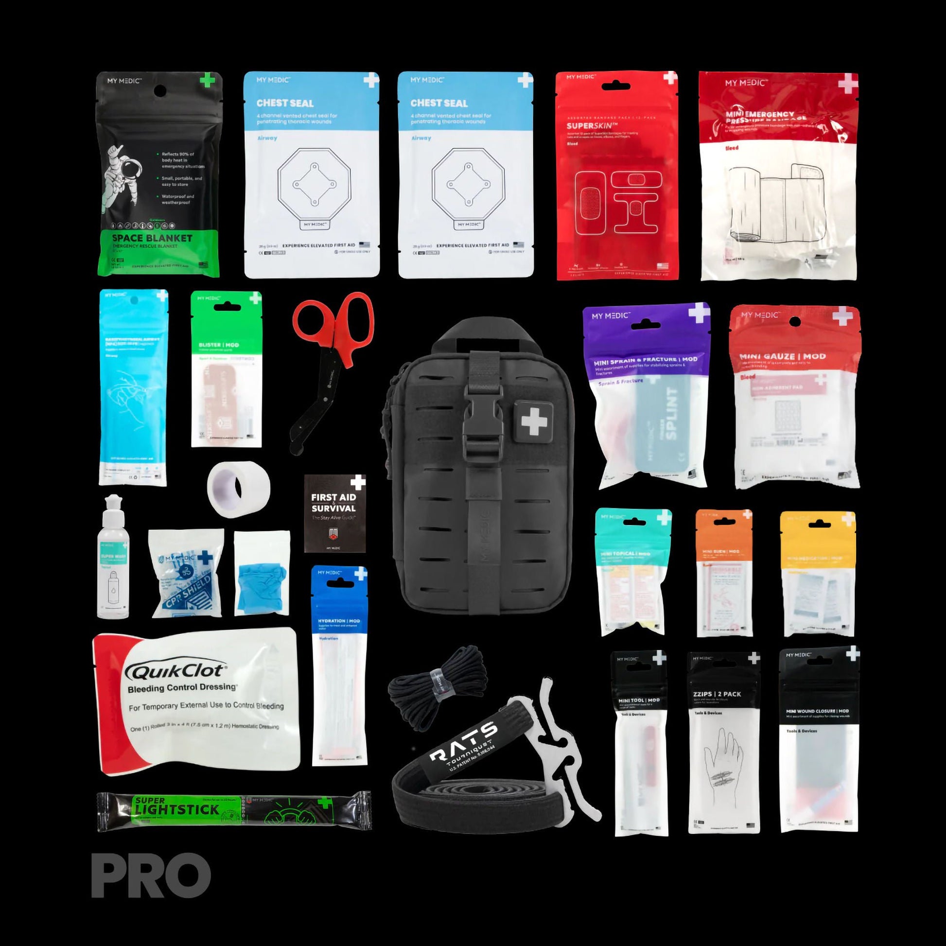 My Medic™ MyFak Mini Pro First Aid Kit, Black