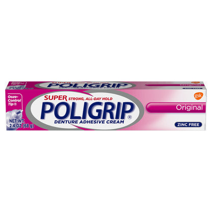 Super Poligrip® Original Denture Adhesive Cream, Tube