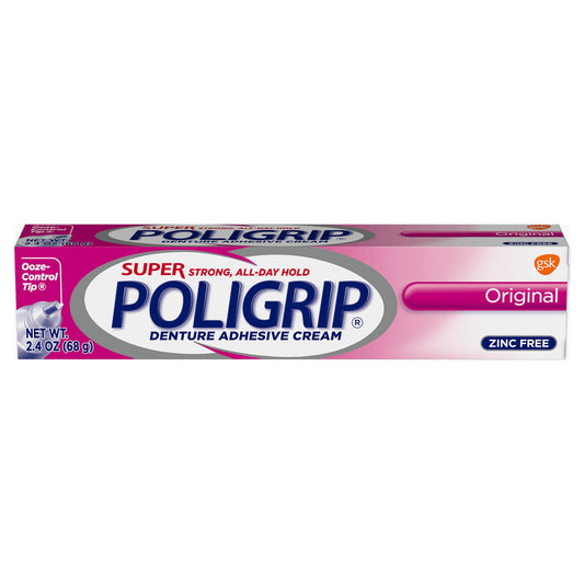 Super Poligrip® Original Denture Adhesive Cream, Tube