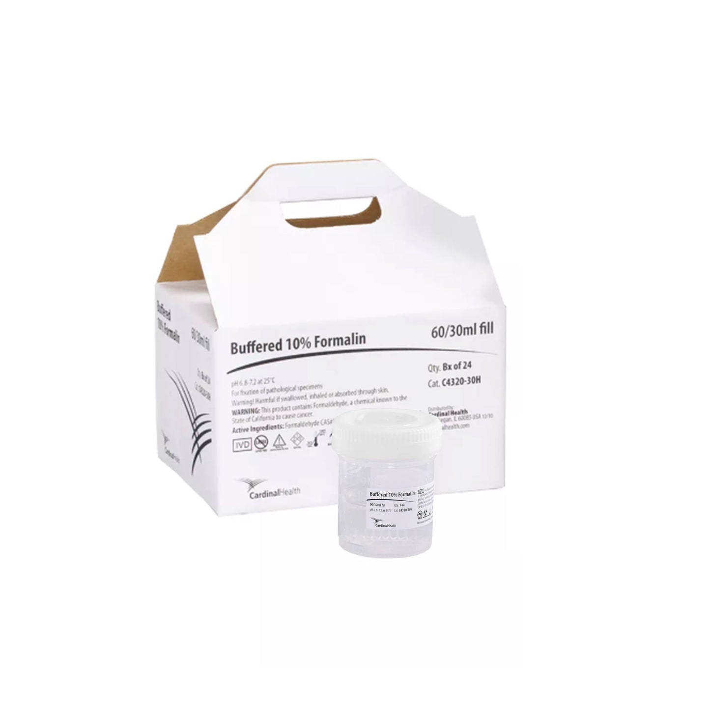 Cardinal Health™ Prefilled Specimen Container, Fill in 60 mL