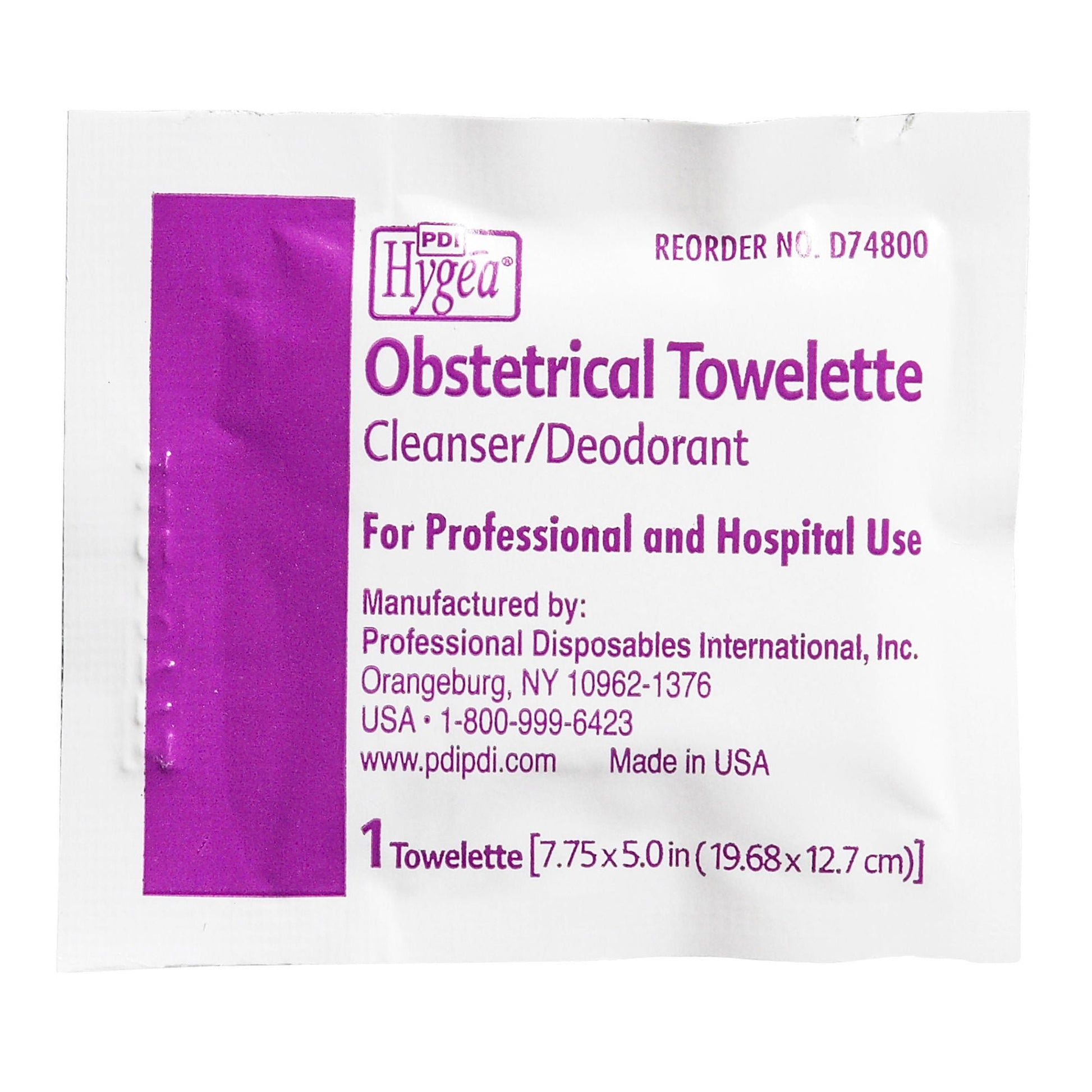 Hygea® Scented Obstetrical Towelette, Individual Pack