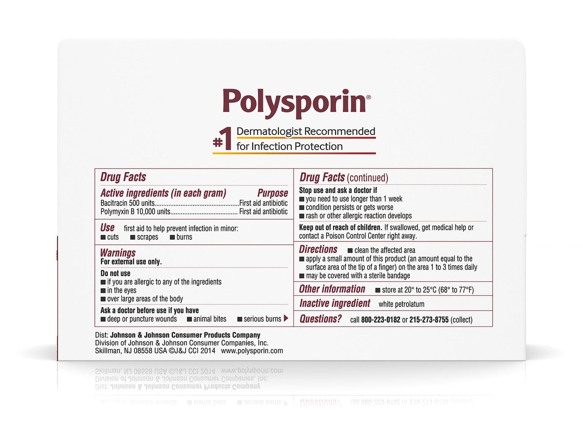 Polysporin® Bacitracin / Polymyxin B First Aid Antibiotic, Tube