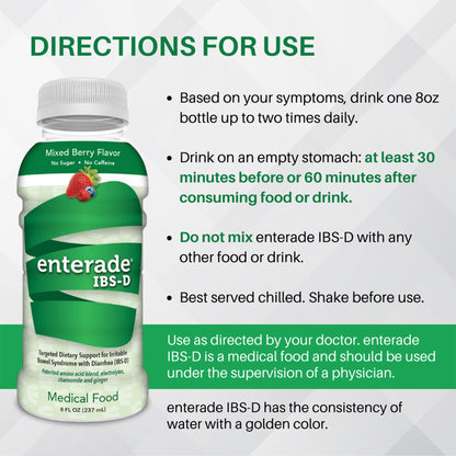 enterade® IBS-D Targeted Dietary Support Medical Food, Berry, bottle