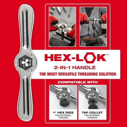 Milwaukee 38PC Metric Tap & Die PACKOUT Set w/ HEX-LOK 2-in-1 Handle 49-22-5603 | 38-Piece, Black Oxide
