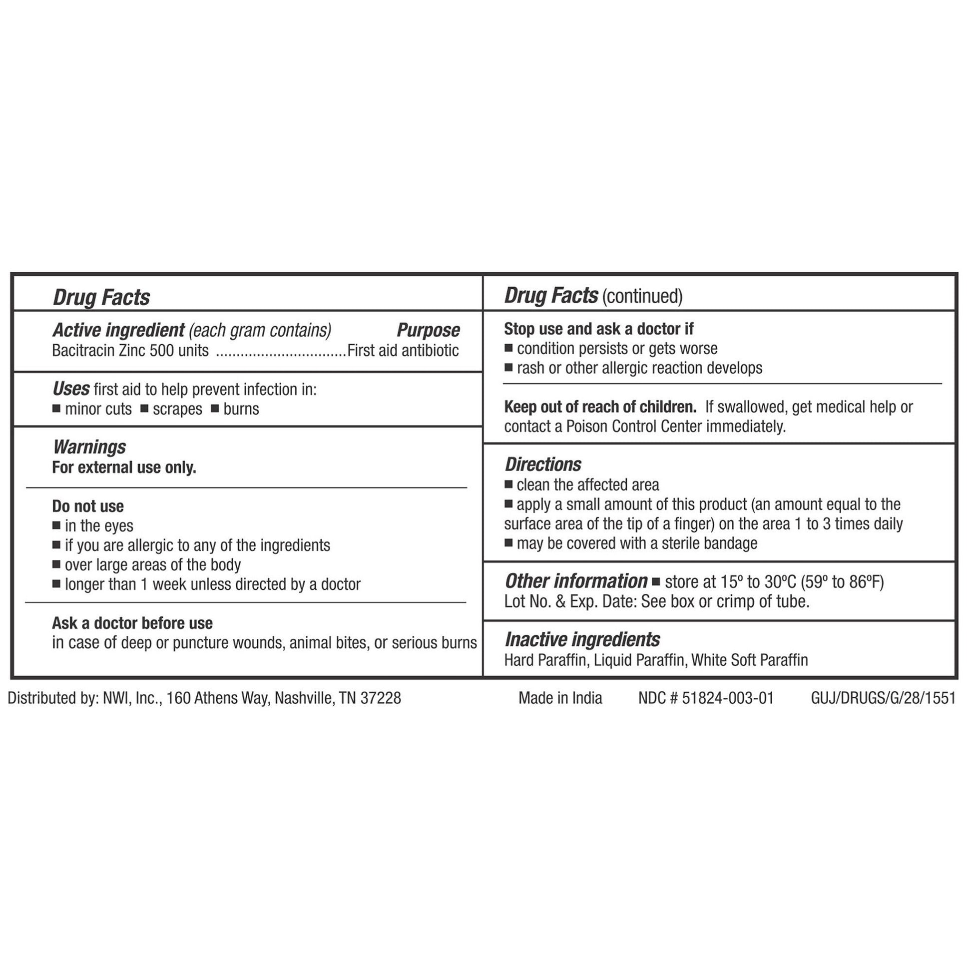 CareALL® Bacitracin First Aid Antibiotic