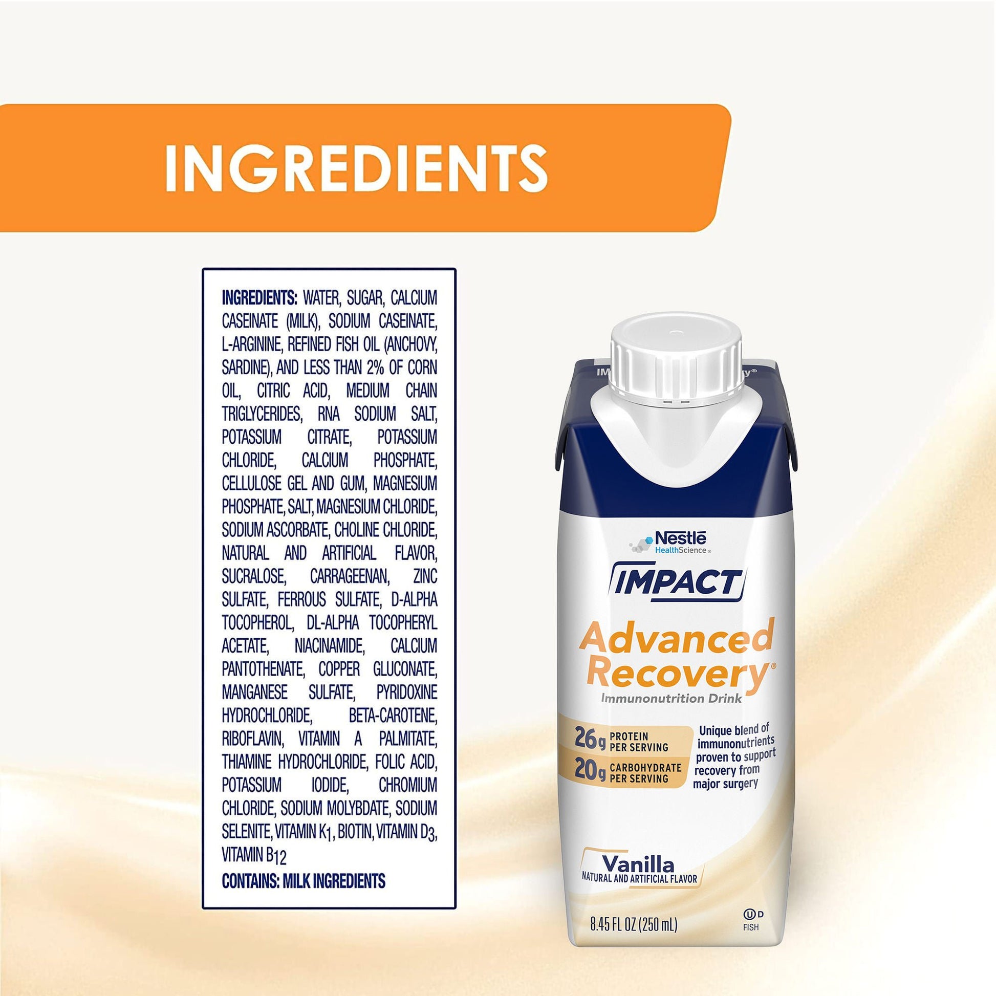 Impact Advanced Recovery® Vanilla Immunonutrition Drink, Carton