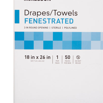 McKesson Sterile Poly Lined Towel Drape