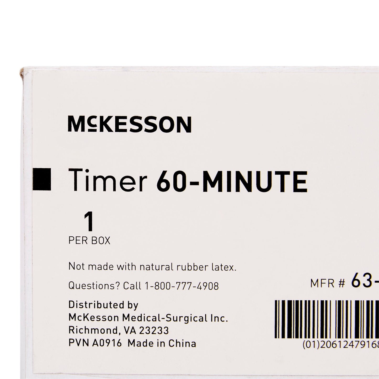 McKesson 60-Minute Wind Up Timer with Dial Display