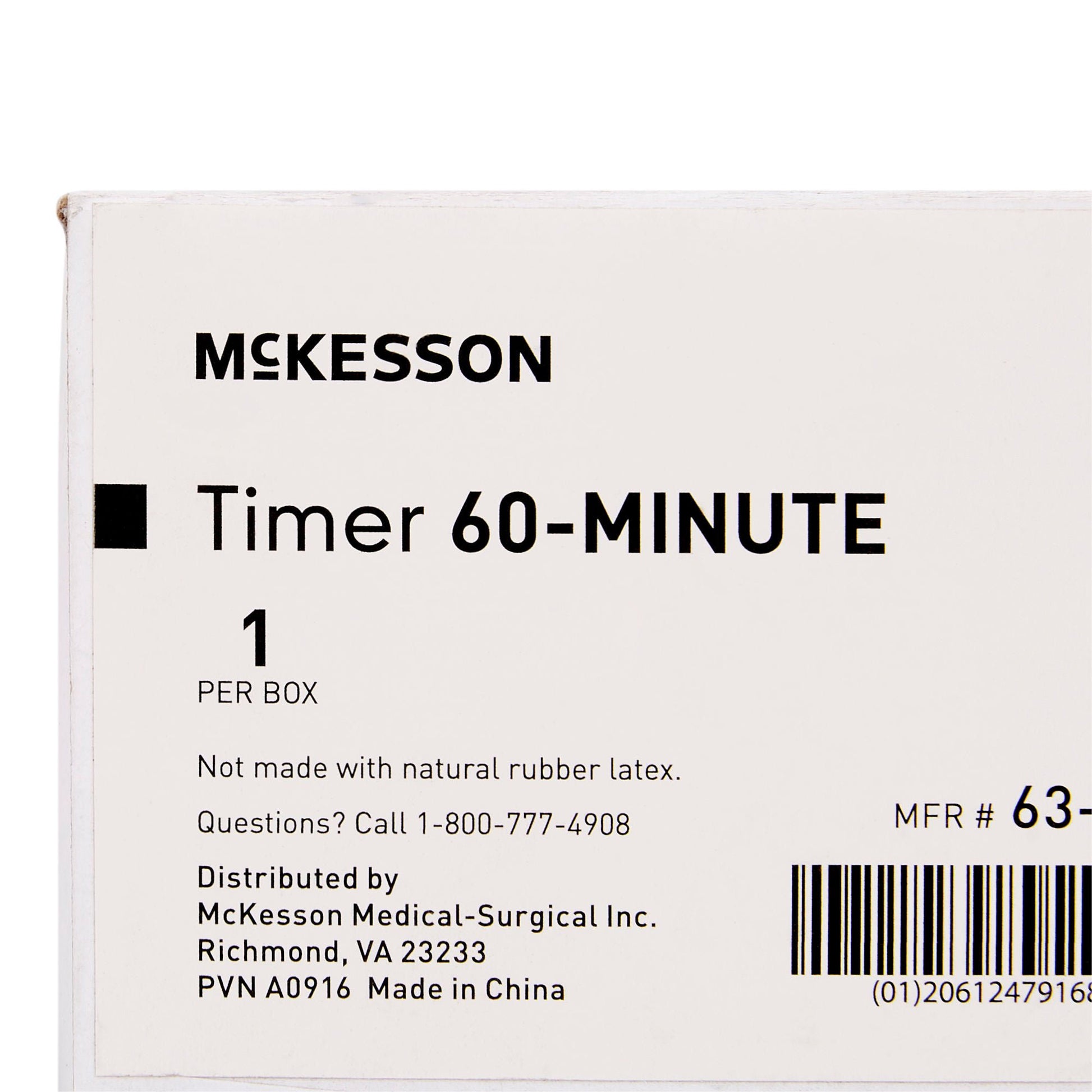 McKesson 60-Minute Wind Up Timer with Dial Display