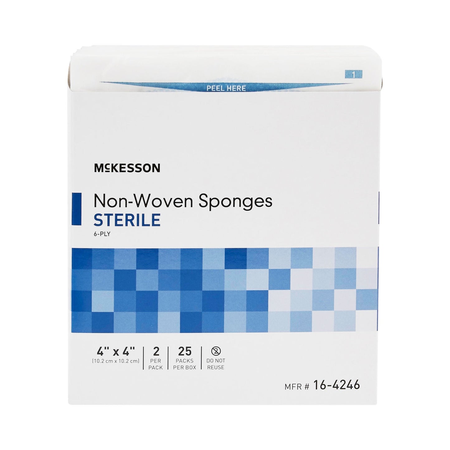 McKesson Sterile Nonwoven Sponge, Six Ply
