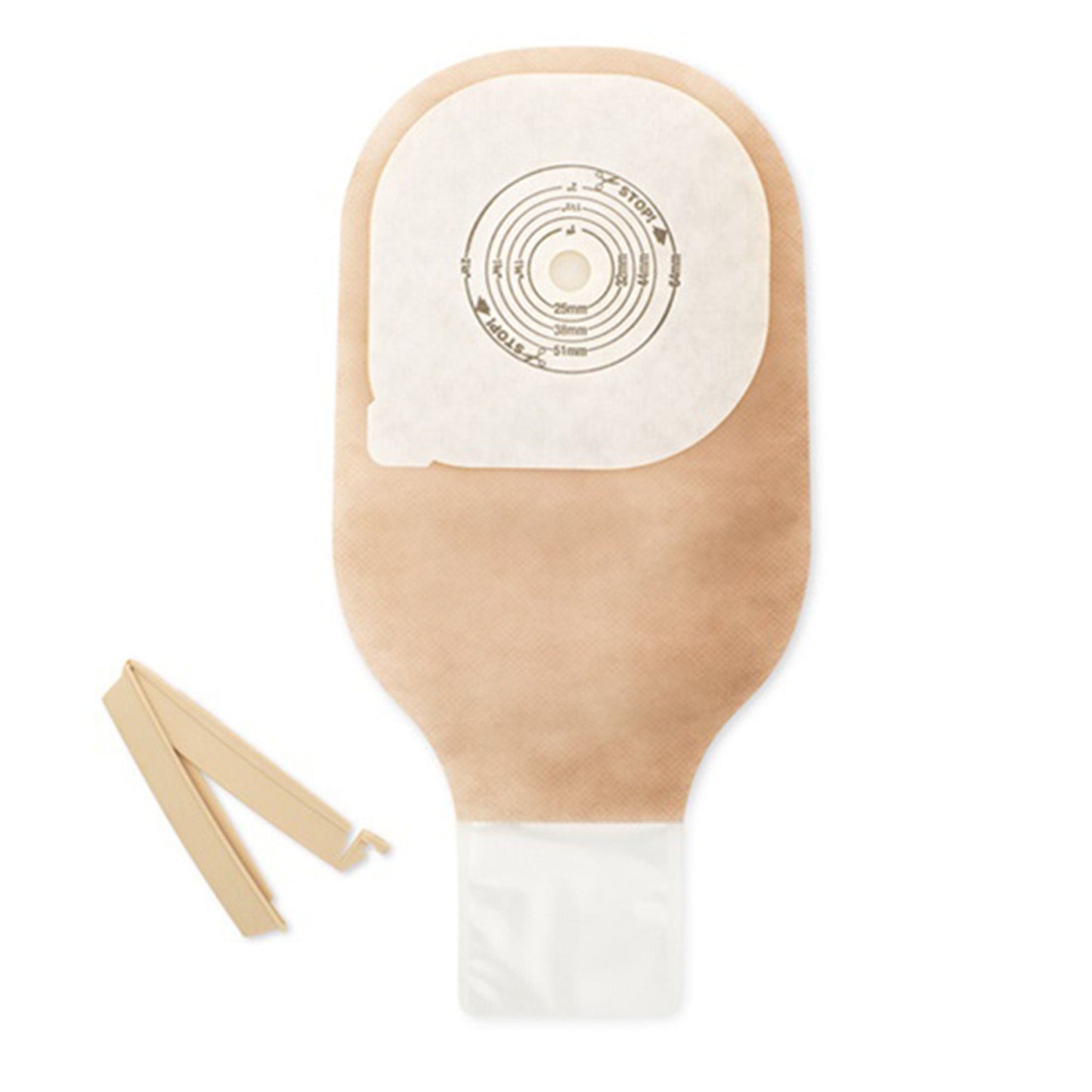Premier™ One-Piece Ultra Clear Colostomy Pouch, Flange