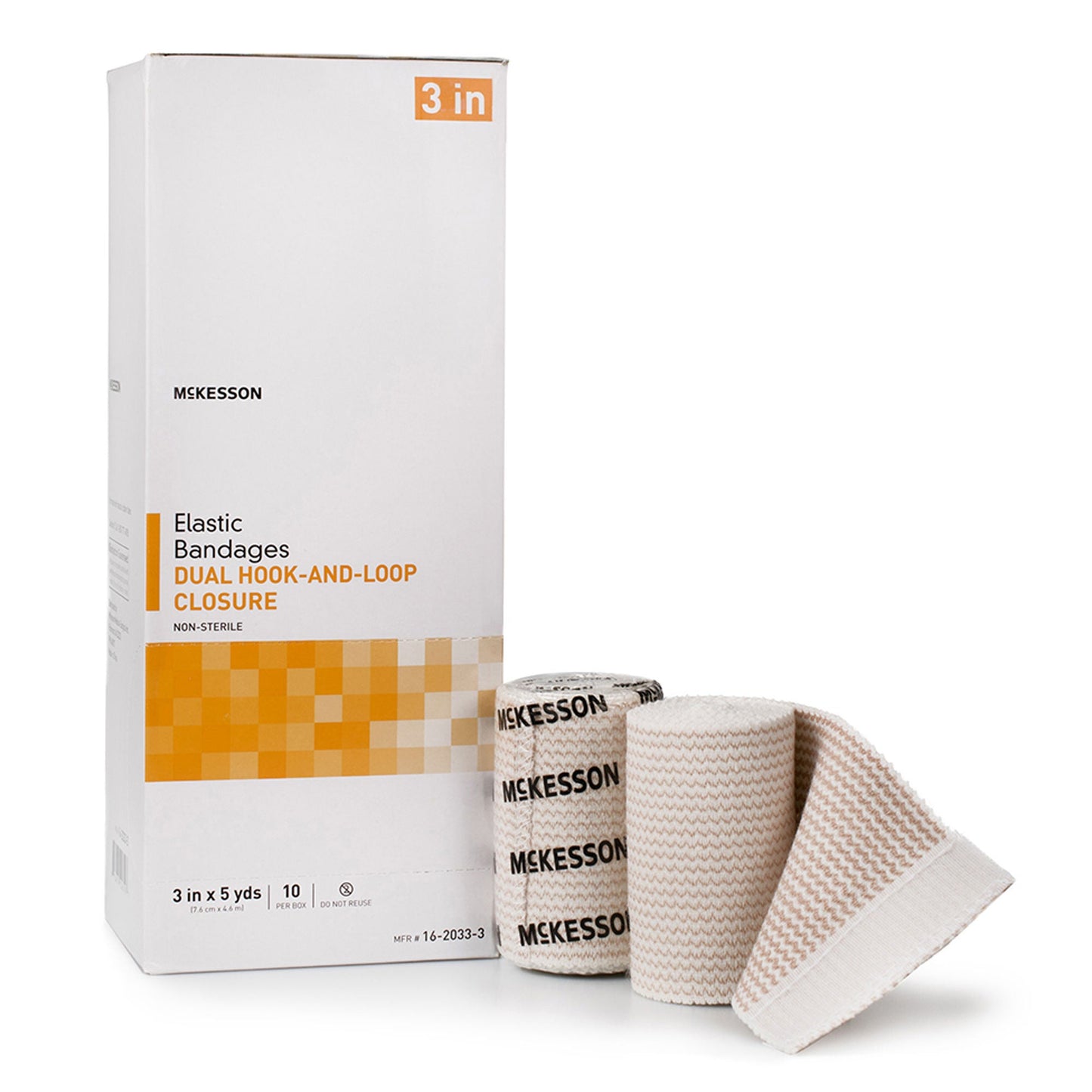 McKesson Double hook-and-loop closure Elastic Bandage