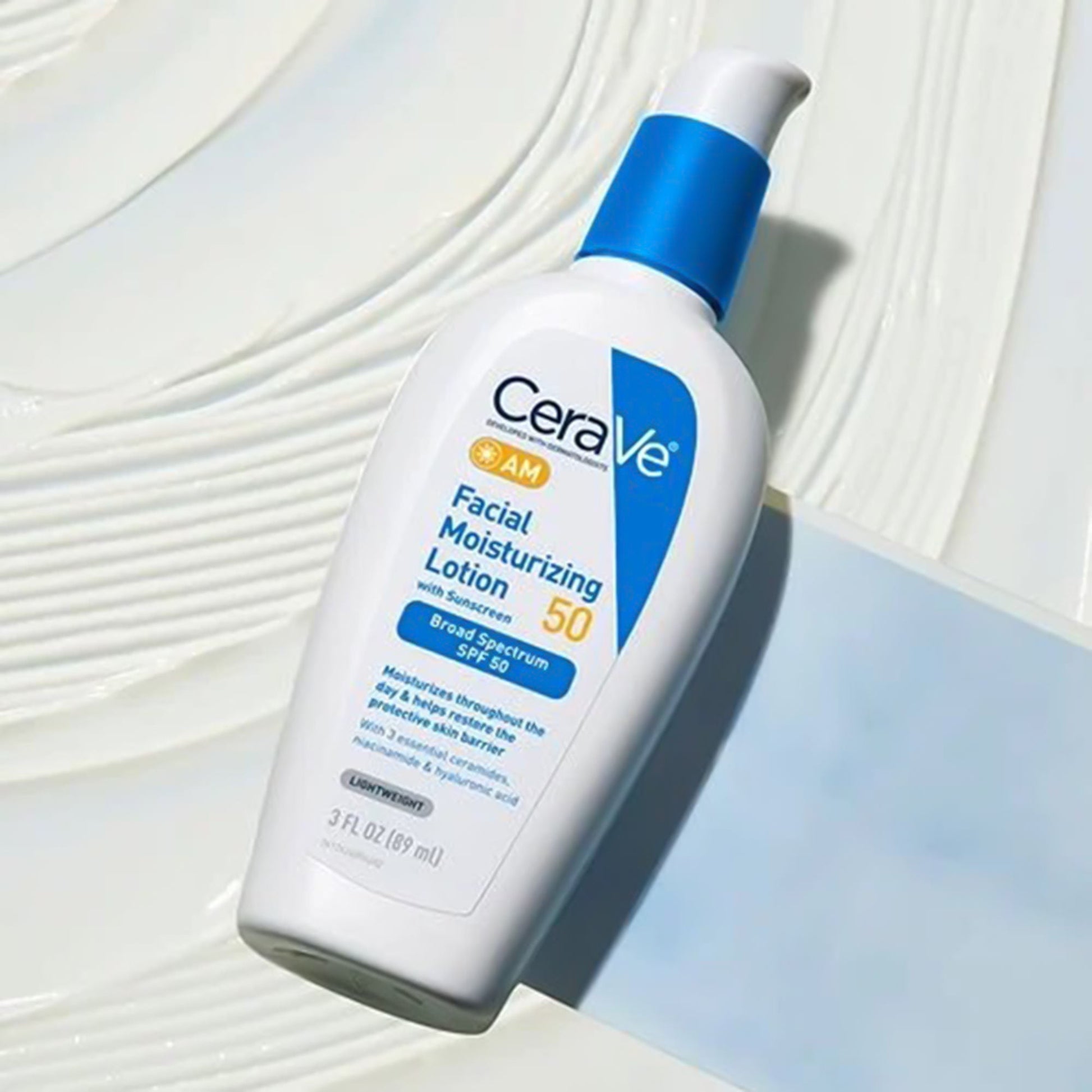 CeraVe® AM Facial Moisturizing Lotion, SPF 50, Bottle