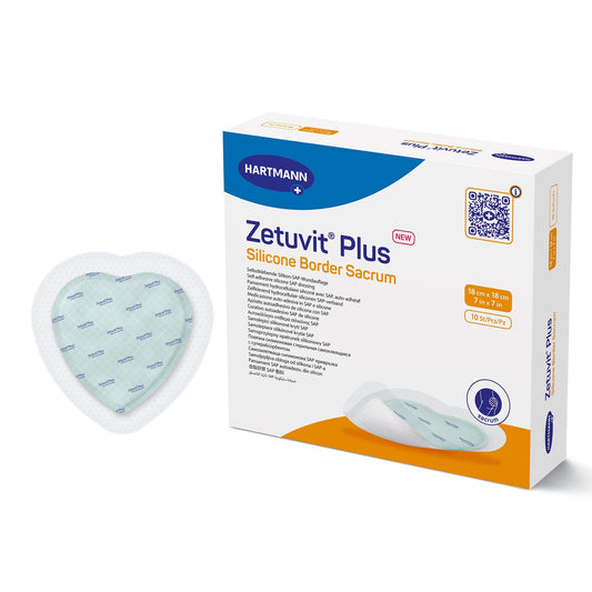 Zetuvit® Plus Silicone Border Super Absorbent Dressing, Sacral