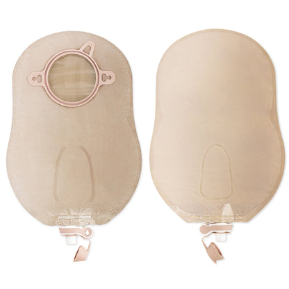 New Image™ Two-Piece Beige Urostomy Pouch, Flange, Red Match
