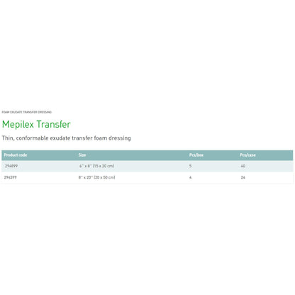 Mepilex® Transfer Thin Foam Dressing