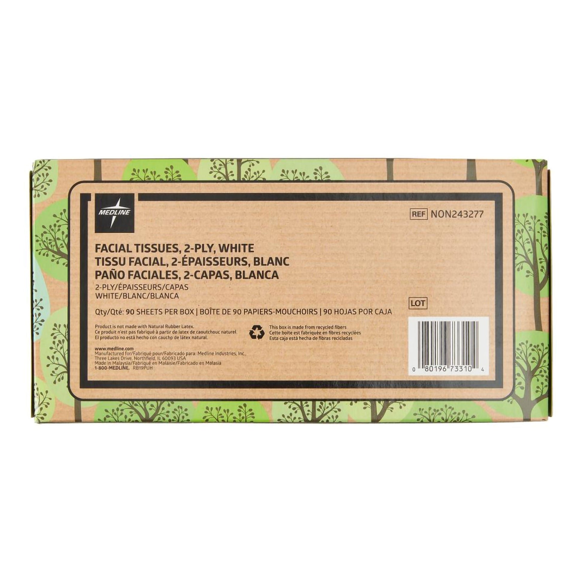 Medline Facial Tissue White 90 Count