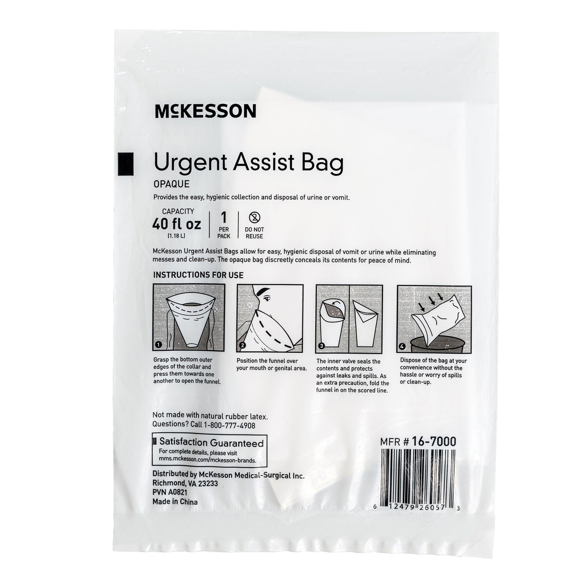 McKesson Opaque Urgent Assist/Emesis Bags