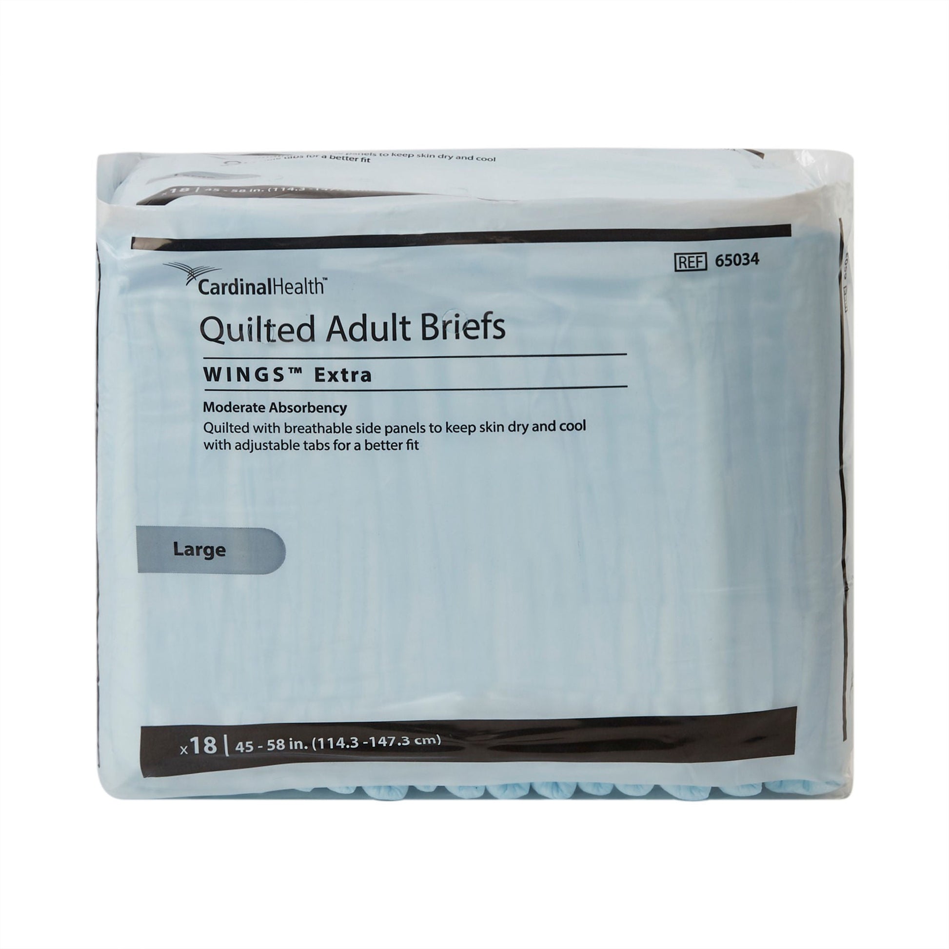 Simplicity Unisex Adult Incontinence Briefs, Moderate Absorbency, Blue