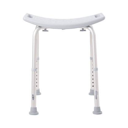 McKesson Aluminum Bath Bench Without Backrest, 15.5 – 19.5 Inch, Gray