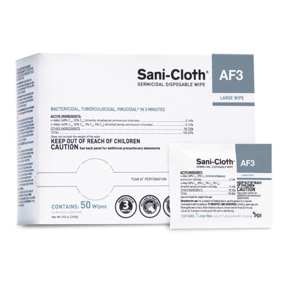 Sani-Cloth® AF3 Germicidal Disinfectant Wipes, Individual Packet, 50 ct.