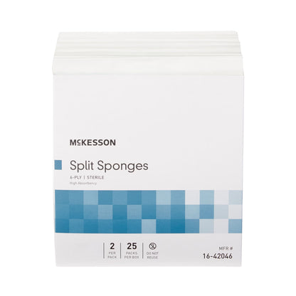 McKesson IV/Drain Split Dressing, Six Ply