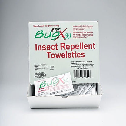 BugX® 30 Insect Repellent Towelettes with DEET