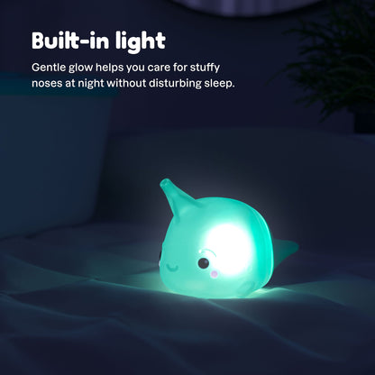 Playhouse MD Nasal Bulb for Babies and Toddlers, Green, Narwhal Character