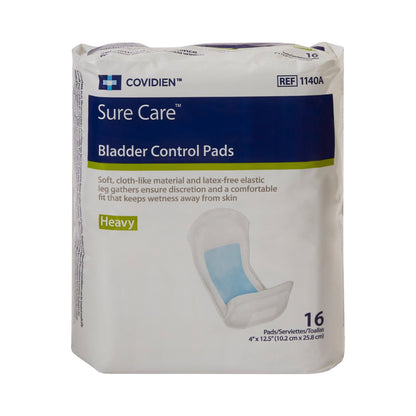 Sure Care™ Bladder Control Pads, Heavy Absorbency, 4 x 12.5 Inch