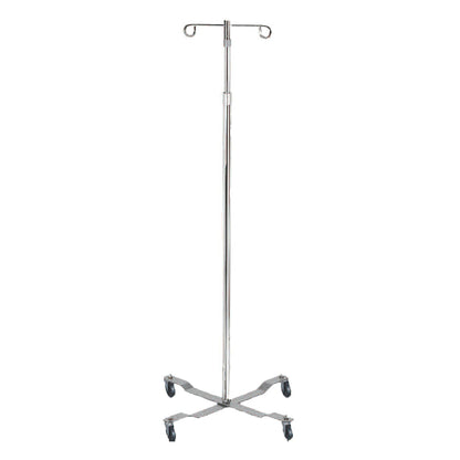 McKesson IV Pole, Four Legs with Casters, Two Hooks