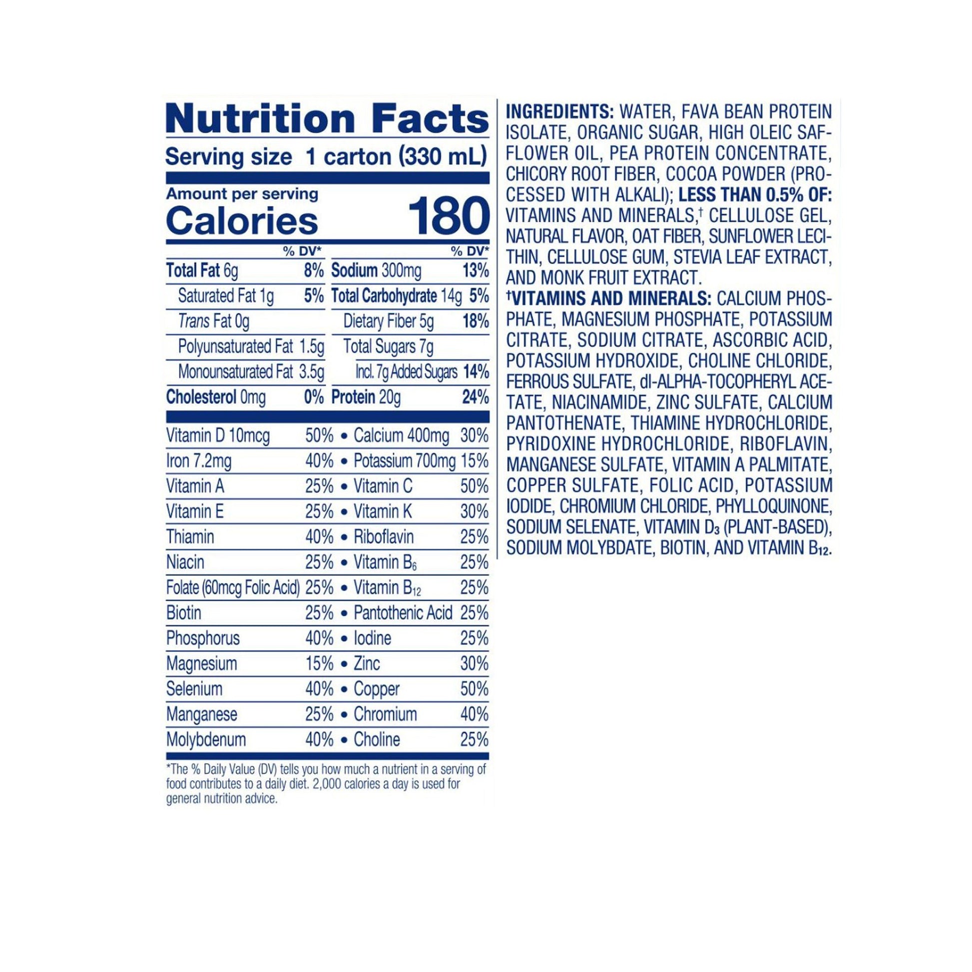 Ensure® Plant Based Protein Nutrition Shake, Chocolate, carton