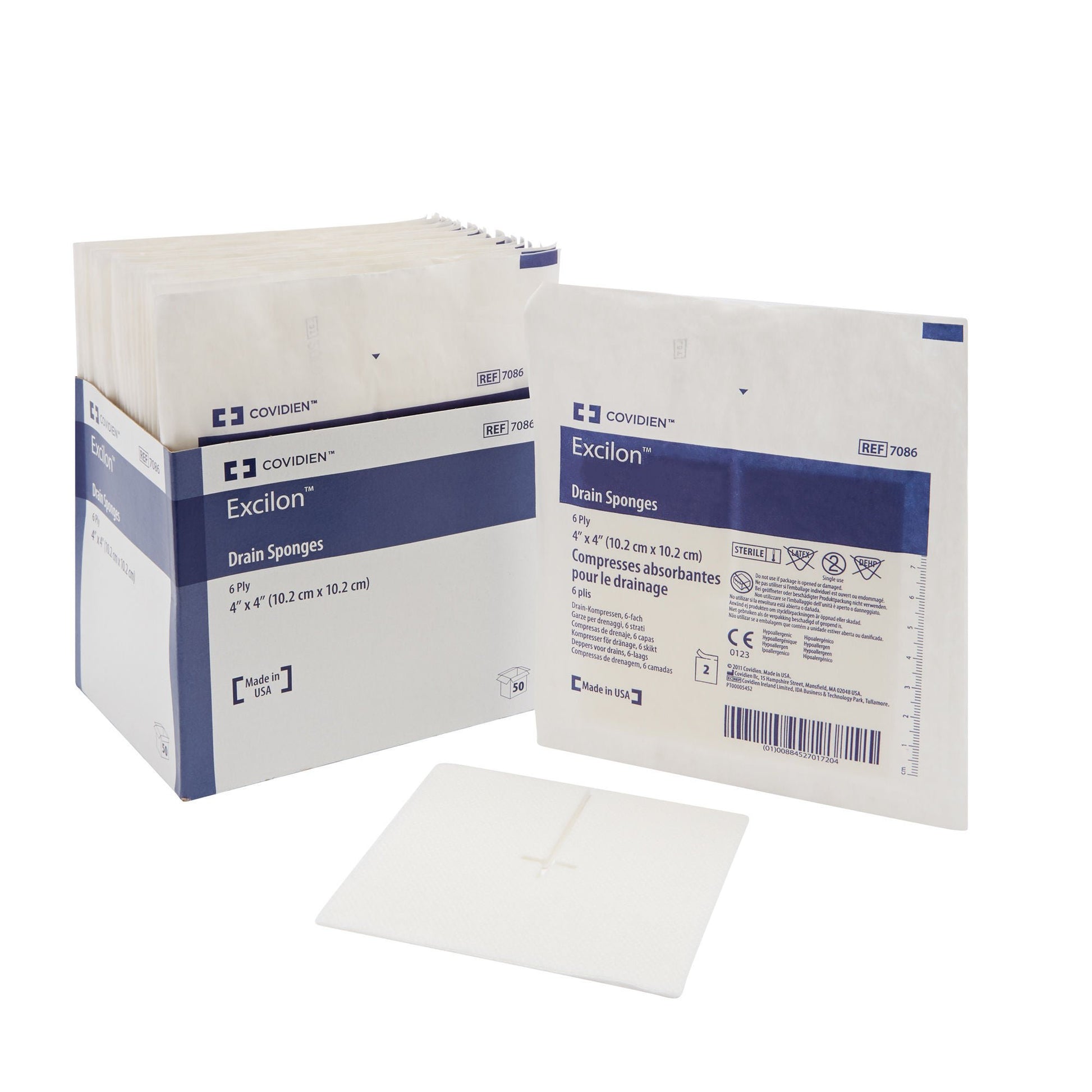 Excilon™ I.V. / Drain Split Dressing, 6-Ply