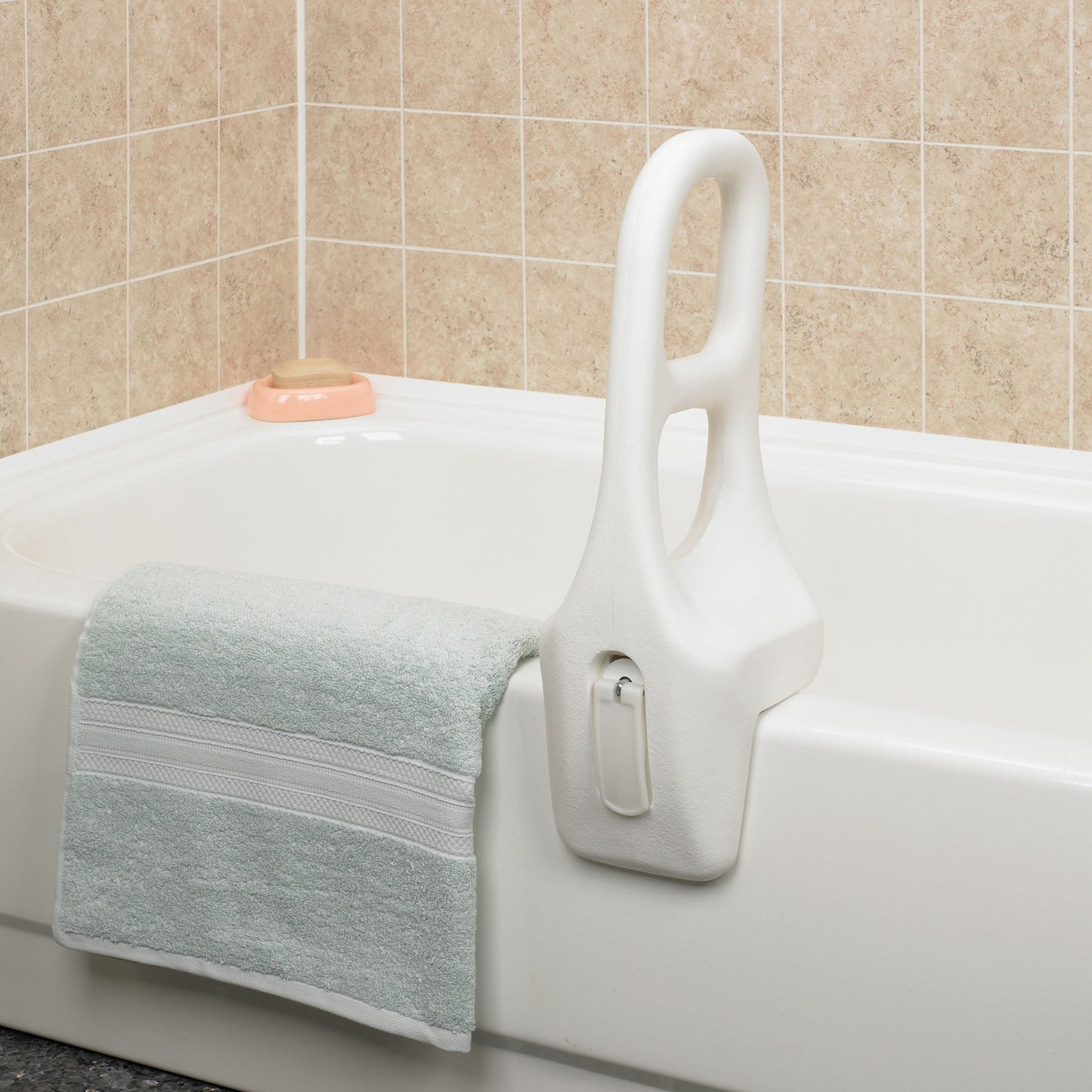drive™ Bathtub Grab Bar, White, Plastic