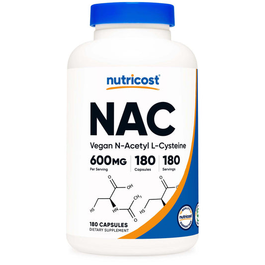 nutricost Dietary Supplement Acetyl L-Cysteine NAC 600 mg Strength Capsule