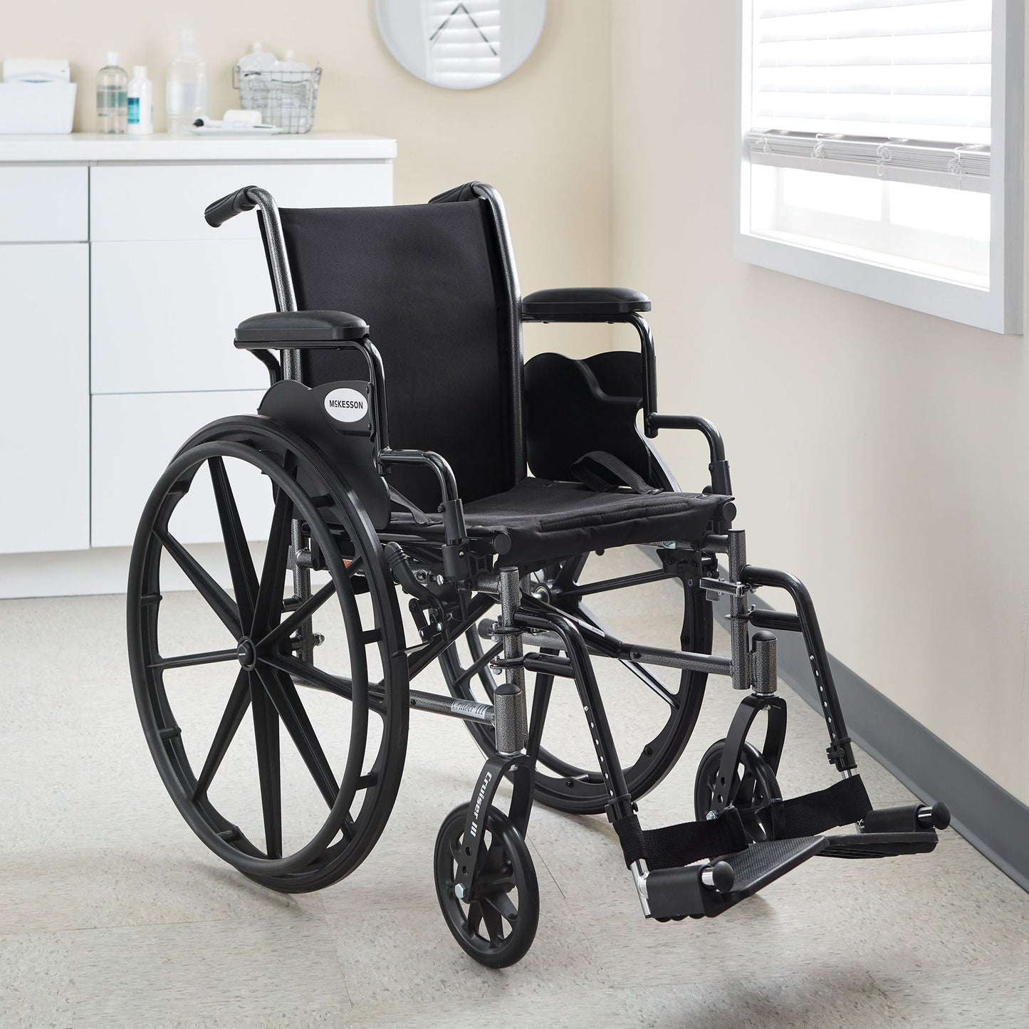 McKesson Lightweight Wheelchair, 16 Inch Seat Width