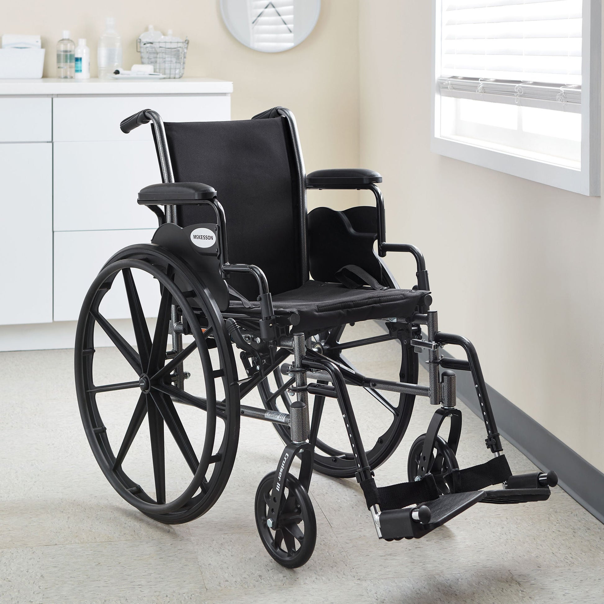 McKesson Lightweight Wheelchair, 16 Inch Seat Width