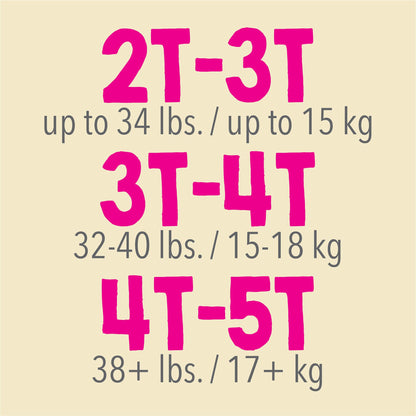 Cutie Pants® Toddler Training Pants, Pink Princess Print, 4T – 5T, Over 35 lbs.