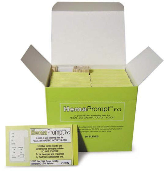 HemaPrompt FG Cancer Screening Test Kit Fecal and Gastric Occult Blood 50 Tests CLIA Waived